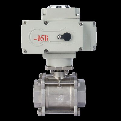 电动不锈钢丝扣三片式球阀dn1s5 20 2532三通内螺纹阀门 Q911F-16