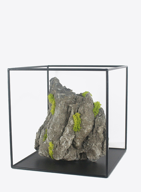 新中式家居客厅装饰摆件天t然石材花艺软装造景石头假山艺术工艺