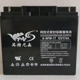 GFM 17阀控密封铅酸电池机房UPS应急备用12V17AH英特尼森蓄电池