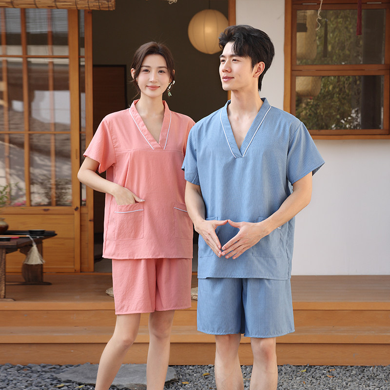 情侣汗蒸服睡衣家居服浴服熏蒸足浴足疗按摩桑拿服男女大码浴衣裤,居家布艺,汗蒸服,淘宝优惠券,粉丝福利购,淘宝优惠卷