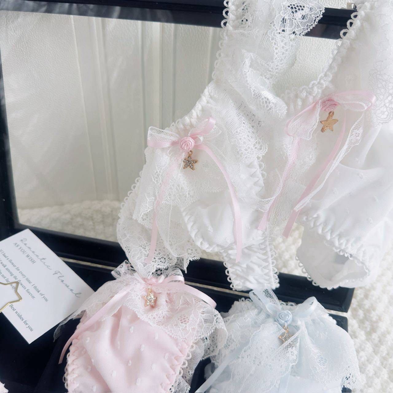 新款蕾丝日系纯欲少女冰丝内裤水溶花宫廷网纱飞边纯欲三角裤丁字,女士内衣/男士内衣/家居服,女丁字裤,淘宝优惠券,粉丝福利购,淘宝优惠卷