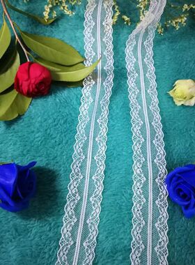 无弹蕾丝花边4公分宽 DIY服装饰品辅料袖口花边 锦纶丝蕾丝边