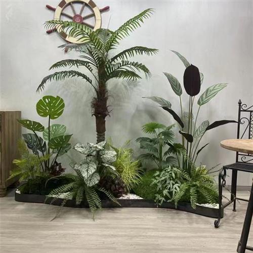 仿真椰子树假椰树室内外商场大型热带绿植装饰棕榈树椰子树盆栽