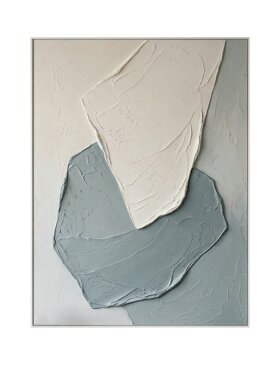 现代简约抽象肌理油画《灰蓝之间》客厅卧室装饰画轻奢高级感挂画