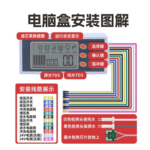 净水器电脑盒双TDS检测DIY电脑板纯水机控制器家用直饮水机RO配件