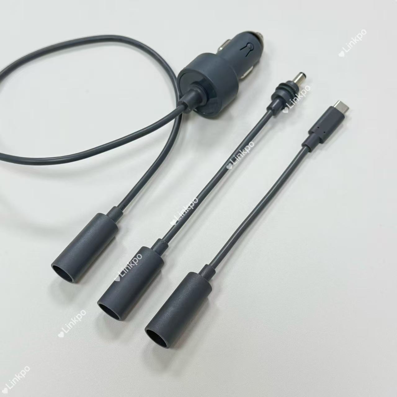 跨境新款 DC母对车充 typec-c DC5521延长线 mini 三合一充电线图片