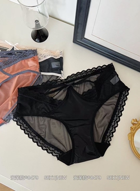 8479性感睫毛蕾丝狂野内裤薄款j半包臀短裤纯欲网纱欧美风镂空