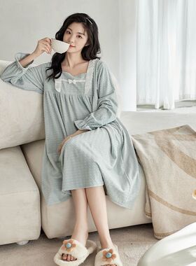 【防静电】冬季睡裙女海岛绒加厚绒保暖甜美可爱睡衣连衣裙秋冬款