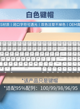 慕如狼蛛F75透光键帽VGNSV98pro迈丛98配列Hi75客制化机械键盘100