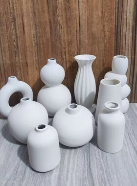 批发北欧素胚花瓶插花创意家居客厅玄关电视柜装饰民宿工艺品摆件