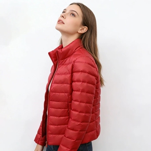 90绒羽绒服女士2026新款短款轻薄加厚保暖修身韩版白鸭绒时尚外套
