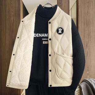 青少年大童秋冬加绒马甲男孩初中学生内穿高中生校服神器保暖背心