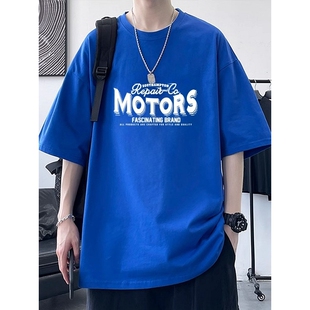 青少年纯棉短袖t恤男孩半袖夏季小学初高中学生宽松帅气大童夏装