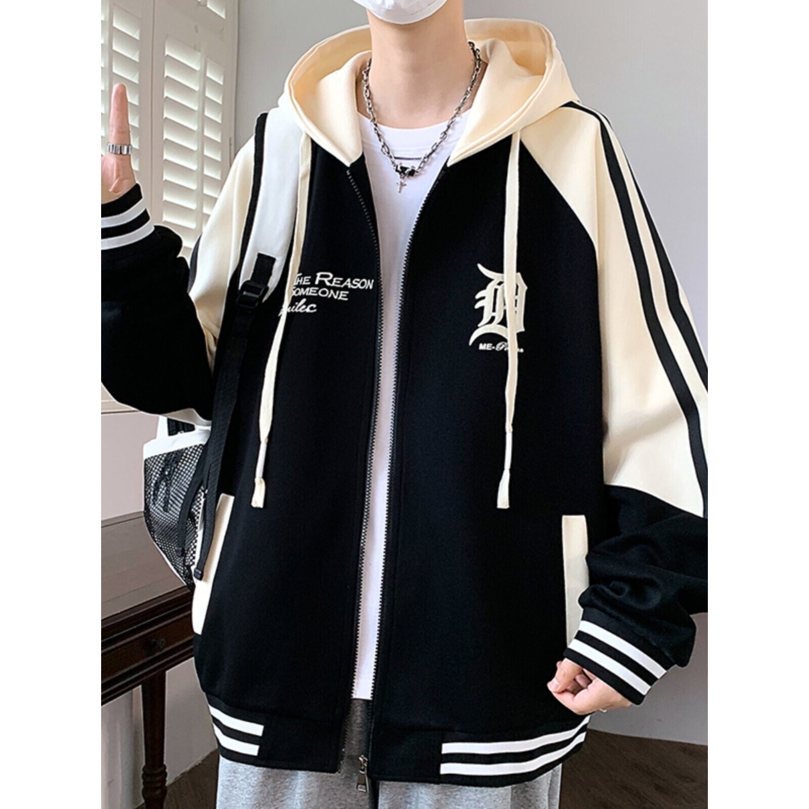 2026新款青少年春秋季连帽卫衣男孩初中高中学生帅气外套大童男装