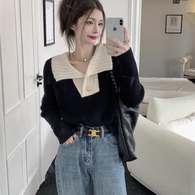 小外套女辣妹春秋百搭修身拉链毛衣针织衫女秋显瘦短款小个子上衣