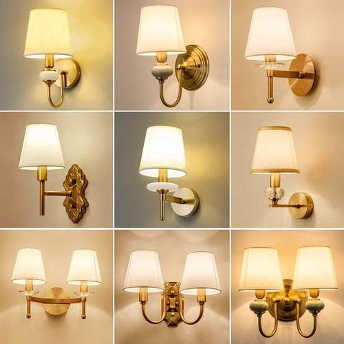 欧式房间壁灯双头卧室床头客厅电视背景墙灯简欧酒店别墅装饰灯具
