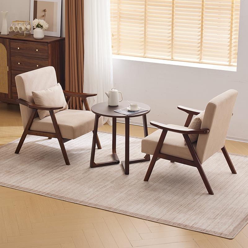 一桌二椅茶桌阳台精致小桌椅组合小型实木室内卧室网红喝茶休闲椅