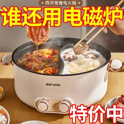 德国正品新款鸳鸯电火锅家用多功能一体式双控鸳鸯锅大功率电热锅