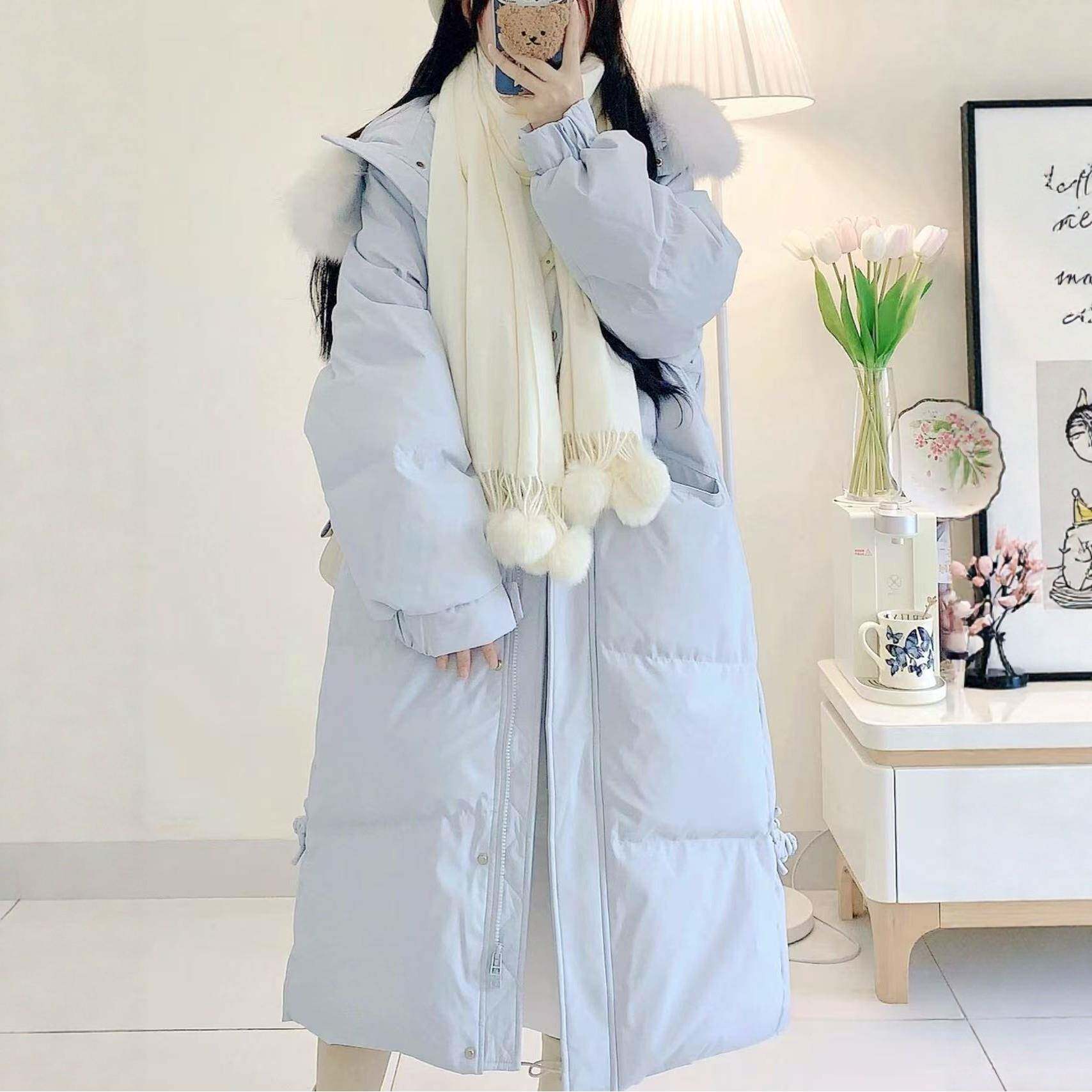 棉衣女2025年新款冬季大毛领中长款棉服加厚高级感棉袄女过膝外套