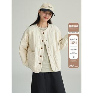 画风drawwind羊毛棉服女2025新款秋冬休闲宽松小个子保暖棉衣外套