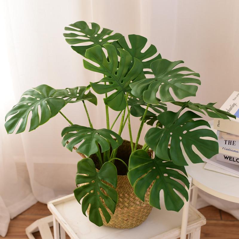 北欧绿色植物绿植装饰品客厅假花干花办公桌盆栽摆件创意徐小