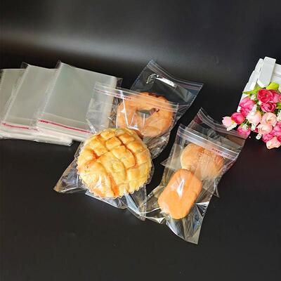 长条形毛毛虫面包袋opp高透明自粘袋15*35cm粉丝腐竹打包袋12*45