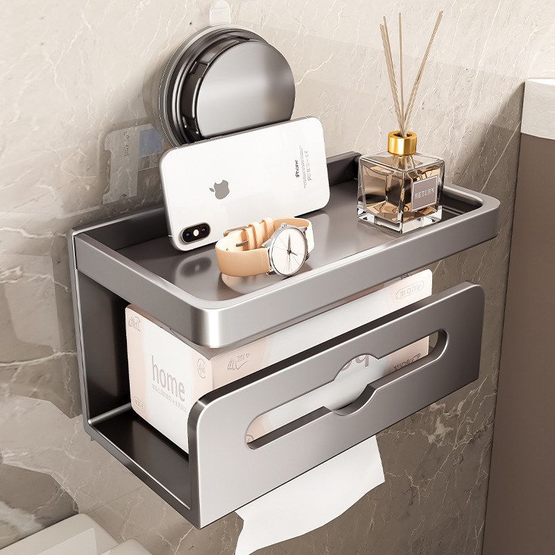 壁挂纸巾盒架抽纸免打孔卷纸厕