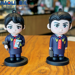 卡通法官公仔桌面摆件装饰青少年学生普法教育活动小礼品礼物定制