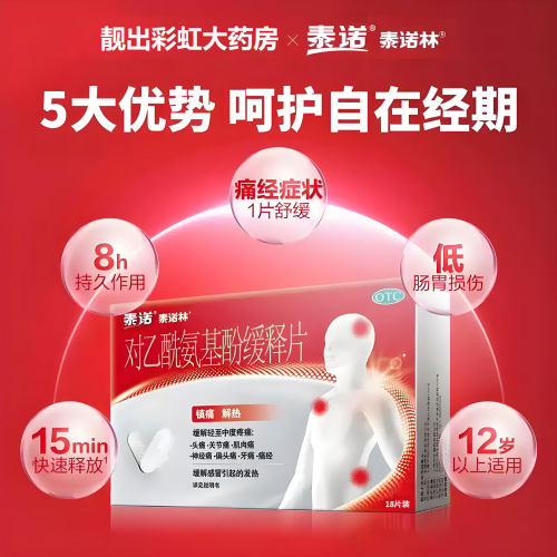 [泰诺林]对乙酰氨基酚缓释片0.65g*18片/盒