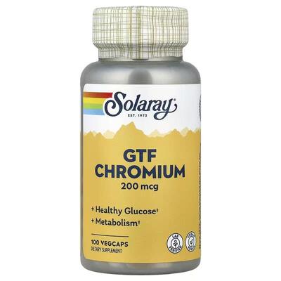 Solaray,GTF Chromium, 200 mcg, 100 VegCaps
