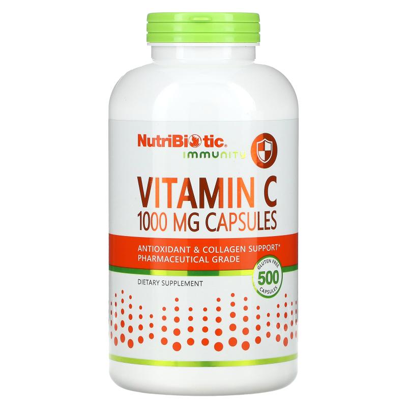 NutriBiotic,机体抵抗，维生素 C，1,000 毫克，250 粒胶囊 保健食品/膳食营养补充食品 维生素C 原图主图