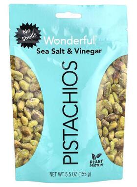 Wonderful Pistachios,Sea Salt &amp;amp; Vinegar, No Shel