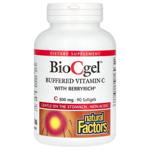 Natural Factors,BioCgel，缓冲维生素 C，含浆果，500 毫克，90