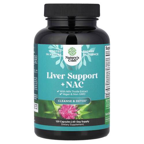 Nature's Craft,Liver Support + NAC, 120 Capsules