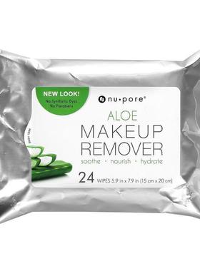Nu-Pore,芦荟卸妆湿巾，24片