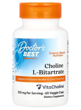 Doctor's Best,Choline L-Bitartrate, 550 mg, 60 Veggie Caps (