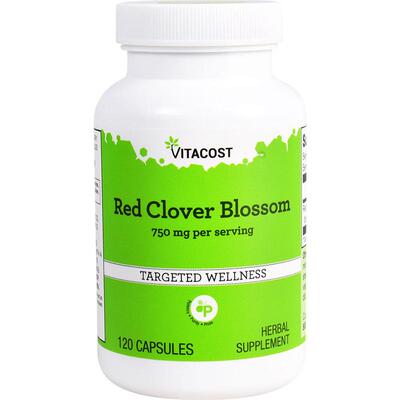 Vitacost,Red Clover Blossom, 750 mg per serving, 120 Capsule