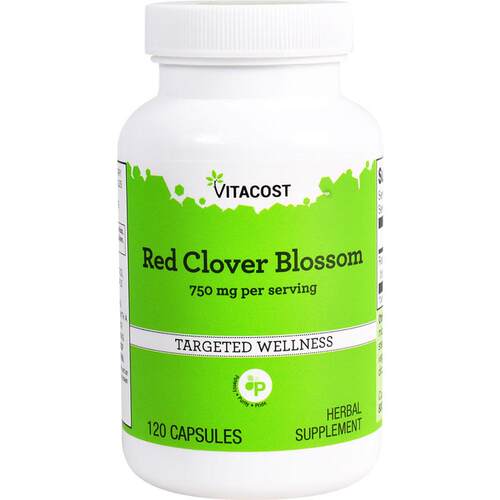Vitacost,Red Clover Blossom, 750 mg per serving, 120 Capsule