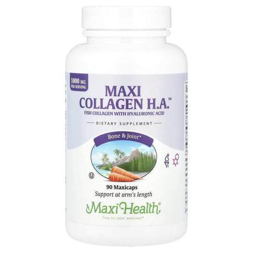 Maxi Health,Maxi Collagen H.A.™，1000 毫克，90 粒 Maxicaps