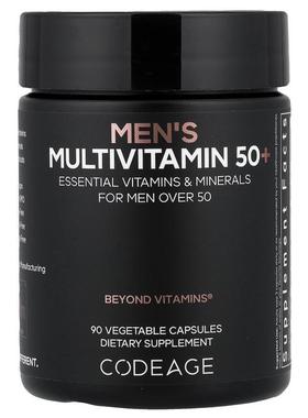 Codeage,Men's Multivitamin 50+, 90 Vegetable Capsules