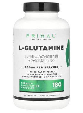 PrePrimal,L-谷氨酰胺，800 毫克，180 粒胶囊