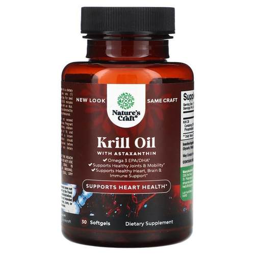 Natures Craft,Krill Oil with Astaxanthin, 30 Softgels