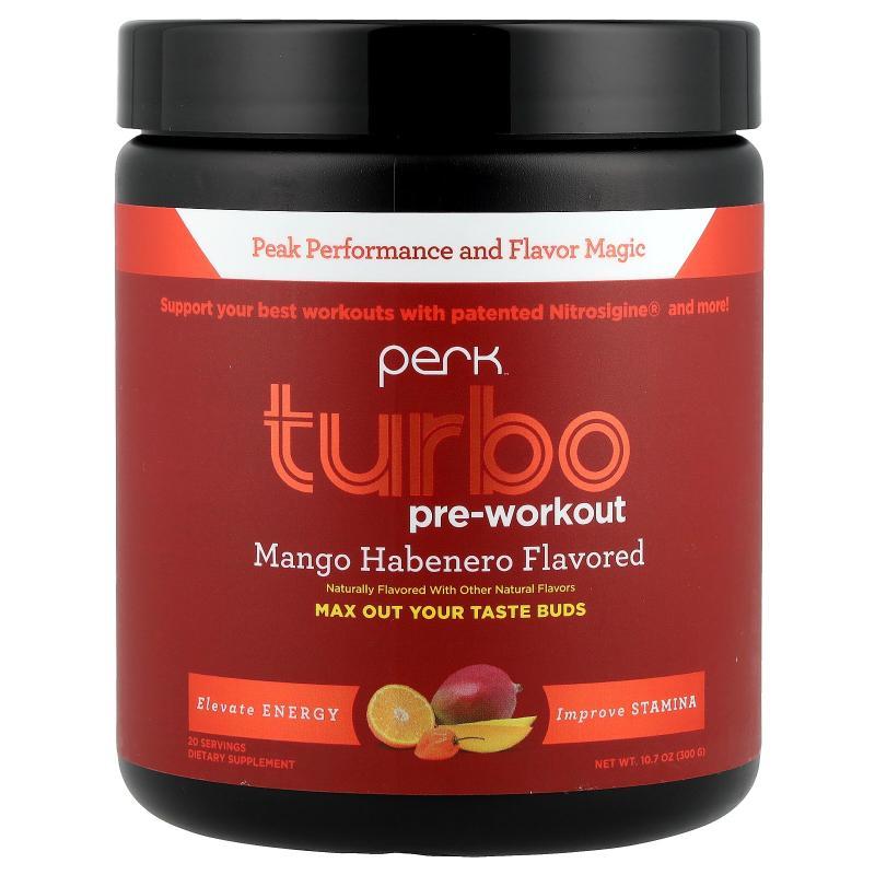 Perk Energy,Perk Turbo, Pre-Workout, Mango Habenero, 10.7 oz