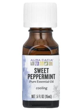 Aura Cacia,Pure Essential Oil, Sweet Peppermint, 0.5 fl oz (