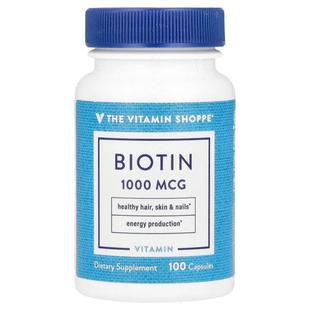 Biotin 000 The 100 Shoppe mcg Capsules Vitamin
