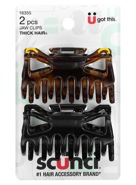 Scunci,轻巧之美，厚发爪夹，2 枚