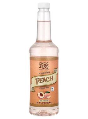 ChocZero,Premium Syrup, Peach, Sugar Free, 25.4 fl oz (750 m