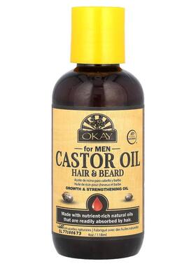 Okay Pure Naturals,Castor Oil, Hair &amp;amp; Beard, For