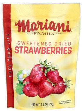 Mariani Dried Fruit,Sweetened Dried Strawberries, 3.5 oz (99