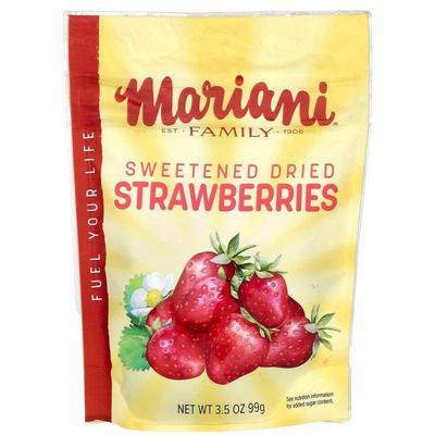 Mariani Dried Fruit,Sweetened Dried Strawberries, 3.5 oz (99